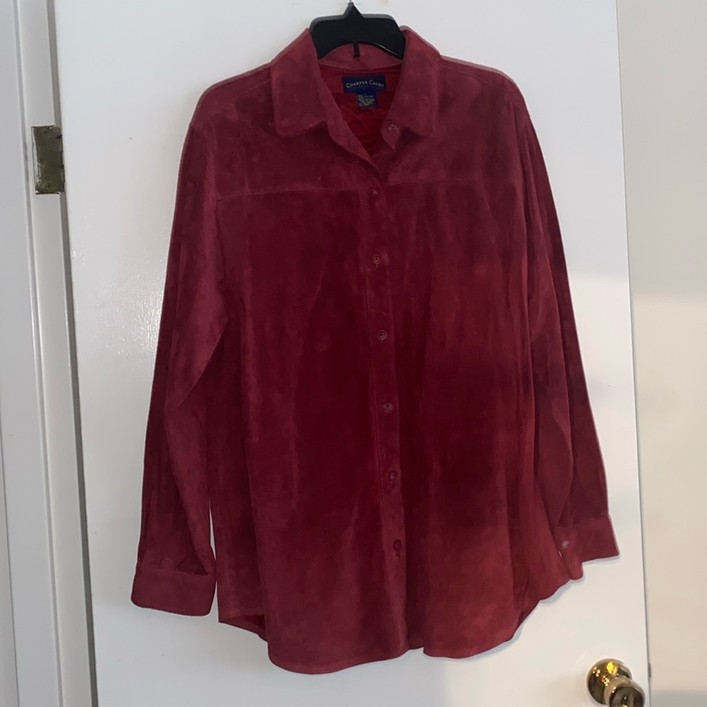 Red Suede shirt